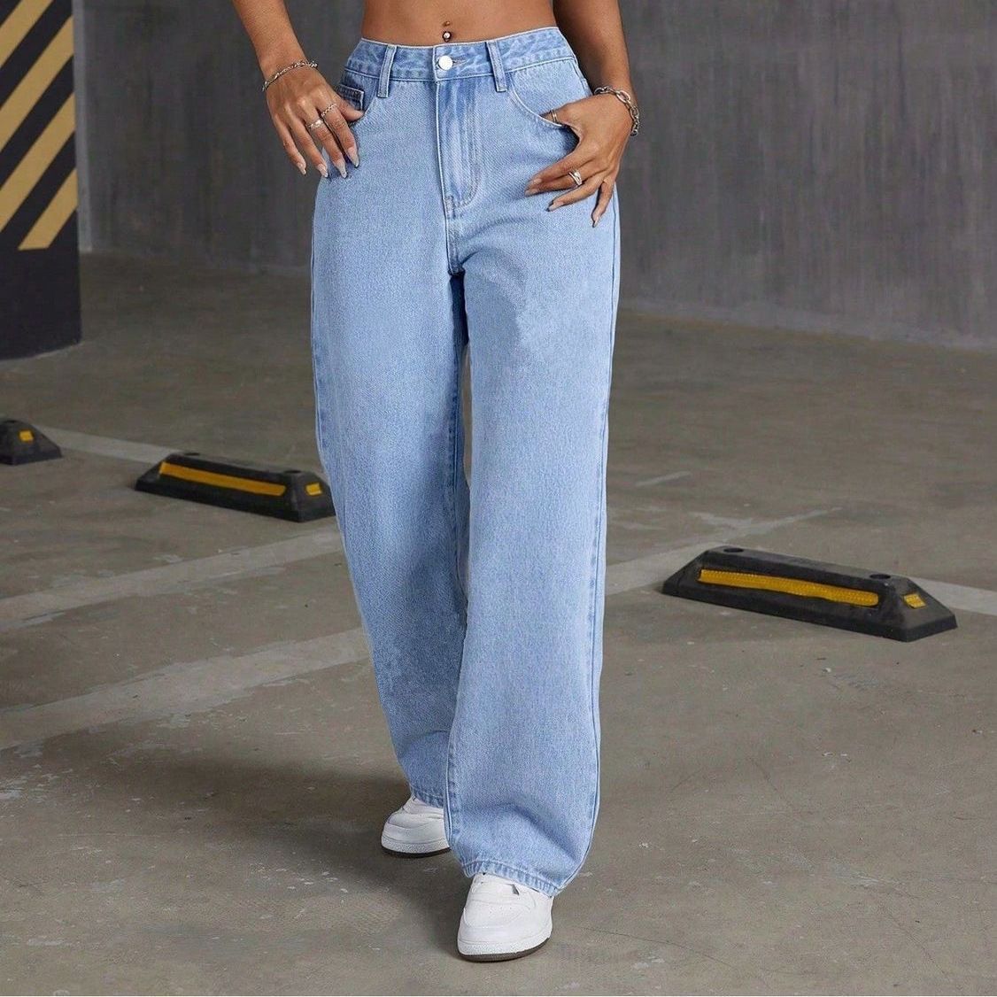 Women's High-Waisted Casual Jeans European American Design Autumn New Arrivals Women's Denim Fashion_ecoleips.com