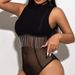 Summer New Spice Girl Mesh Splicing Onesie Diamond Chain Fringed Sleeveless Tight Inner Vest_ecoleips.com
