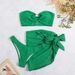 Women's Clothing New Style Tube Top Skirt Three Piece Swimsuit Bikini_ecoleips.com