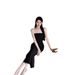 Sweet Spicy Girl Off-Shoulder Tube Women Summer Pure Desire Base Layer Inner Elastic Slit Bodycon Long Dress_ecoleips.com