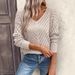 Spring New European And American Women's Knitted Sweater, Hollowed Out Loose Casual Long Sleeved Pullover Sweater_ecoleips.com