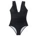 Tummy-Control One-Piece Swimsuit With Ruffle Detail – Slimming Conservative Bikini For Women (S-XXL, Quick-Dry Nylon, Hot Spring & Beach)_ecoleips.com