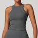 Women's Clothing Seamless Racerback Yoga Vest For Women Tight Fitting One Piece Stomach Covering Sports Top Yoga Wear 7725_ecoleips.com