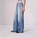 Cross-Border Foreign Trade Retro Mid-Waist Women's Jeans Floor-Length Washed Loose Wide-Leg Plus Size Straight_ecoleips.com