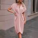 Women's Solid Color Dress Summer Fashion European And American Style_ecoleips.com