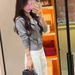 girl 2025 Autumn Winter New Women's Navy Collar Shawl Knitted Short Fashion Slim Fit Sweater Stylish Top_ecoleips.com