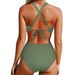 Women's Clothing One Piece Swimsuit Leopard Print Stitching One Piece Swimsuit_ecoleips.com