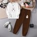 Women's Clothing Fashionable Crew Neck Sweatshirt Loose Fitting Autumn Winter Top Women's Casual Halloween Print Set_ecoleips.com