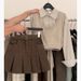 girl Plus Size Women's Autumn Outfit 2024 New Elegant Slimming Vest Shirt High Waist Skirt Three-Piece Set Trendy_ecoleips.com