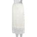 Women's Lace Patchwork Midi Skirt Solid Color Satin Trim European American Style Cross Border Summer New 2025_ecoleips.com