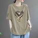Women's Clothing Retro Burgundy T-Shirt Short Sleeved Round Neck Shoulder Design Unique And Stylish For Mothers Perfect For Summer Women's Top_ecoleips.com