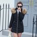 Women's Clothing Winter New Cotton Padded Jacket Women's Mid Length Slim Fit Cotton Padded Jacket Large Fur Collar Down Cotton Padded Jacket Women_ecoleips.com