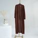 Loriya 2025 Dubai Turkey Solid Color Cotton Linen Cardigan Robe LR732&LR733_ecoleips.com