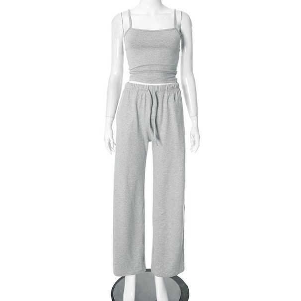 Women's Clothing Women's Spring And Summer Summer Solid Color Sleeveless Backless Sexy Suspenders Trousers Suit Female_ecoleips.com