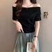 Korean-Style Short-Sleeved T-Shirt For Women's Summer With A Unique Design Sense, A Slim And Slimming Style With A Wavy_ecoleips.com