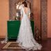 Women's Clothing Retro Long Slim V Neck Mesh Light Luxury Elegant Backless Small Tail Dress_ecoleips.com