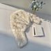 Faux Fur Short Coat – Crescent Collar Women’s Jacket (Milk White/Zhang Qing, S/M/L/XL/XXL)_ecoleips.com
