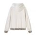 Women's Distressed Hoodie With Leopard Print Panels – Oversized Pullover Sweatshirt For Streetwear & Casual_ecoleips.com