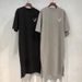 2025 Plus Size Summer Women's Smiley Side-Slit T-Shirt - Casual Loose Fit Dress_ecoleips.com