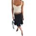 Summer Fashion French Style Mid Length Skirt Polka Dot Print Retro Bodycon Fishtail For Women Style_ecoleips.com