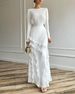 Women’s Clothing Spring High End Dress Suit Three Dimensional Lotus Leaf Slim Long Skirt Two Piece Suit_ecoleips.com