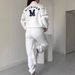 2024 European American Cross-border Women's Clothing: Letter-printed Sweatshirt With Sleeves And Long Pants, Zippered_ecoleips.com
