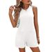 Summer New Sexy Backless Sleeveless Jumpsuit For Women, Loose Fit Casual Romper With High Waist For Outdoor Vacation_ecoleips.com