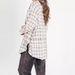 Verve 2025 Women's Autumn Winter New Frayed Lantern Sleeve Loose Button Plaid Shirt_ecoleips.com