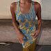 2025 Summer Women's New Classic Style Sleeveless U-Neck Printed Tassel Long Dress_ecoleips.com