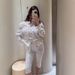 Elegant Women's Polka Dot Shirt Jacket And Pants Set Simple Versatile Clothing_ecoleips.com
