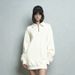 Women's British Style Zip-Up Hoodie Dress With Stand Collar - Fall & Winter Fashion Casual Tunic Sweater Dress (Black, White, Khaki, Peacock Blue)_ecoleips.com