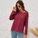 Women's Long-Sleeved Kangaroo Pocket Slit Snap Button Sweatshirt_ecoleips.com