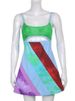 Y2K Women Suspender A-line Dress Summer Sleeveless Contrast Color U-neck Cutout Short Bodycon Dress Harajuku Sundress 2022 New_ecoleips.com