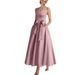 Women's Clothing Evening Dress For Women New Birthday Party Host V Neck Celebrity Daily Wear Slim Dress_ecoleips.com