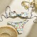 Women's Clothing Floral Lace Up Sexy Beach Bikini Swimsuit High End Fashion Hot Spring Swimsuit_ecoleips.com