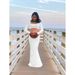 Women's Clothing Elastic Maternity Dress Fishtail Skirt Backless Belly Mopping Skirt_ecoleips.com