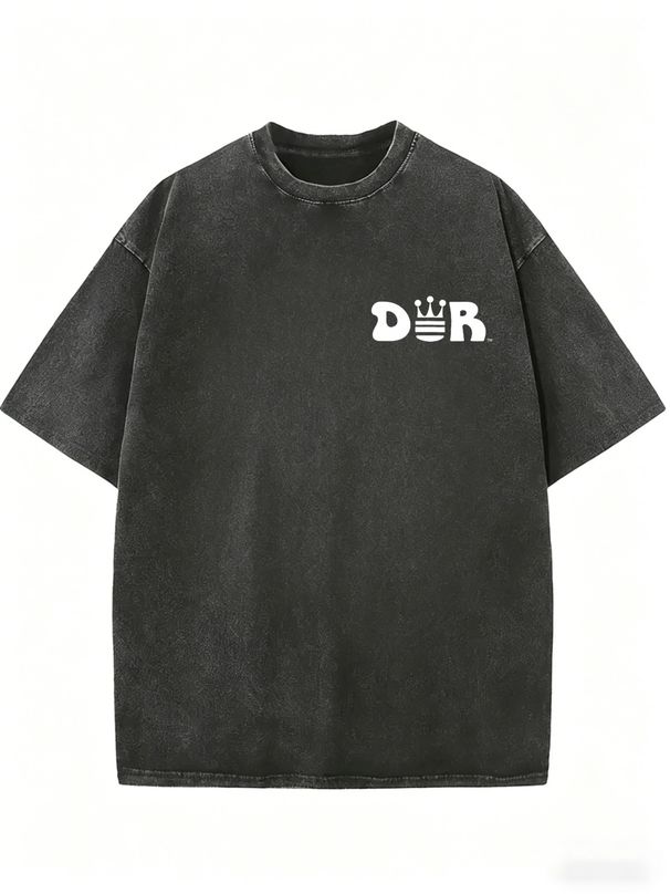 Women's Urban Streetwear T-Shirt, Vintage Wash Relaxed Fit Casual Top_ecoleips.com