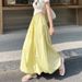 K Sweet And Fluffy Floral Bud Skirt, High Waist Slimming Design, Workwear, Half Body Skirt, Versatile A-line Lantern Skirt_ecoleips.com