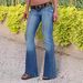 High-Waisted Retro Workwear Denim European And American Ins Trend Slim Fit Slimming Women's Large Flared Pants_ecoleips.com
