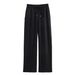 Suitable For All Seasons BZL2024 New Women's Fashion Summer Versatile Simple Casual Linen Straight Pants BB4-877 White_ecoleips.com