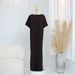 Modest Abaya Dress Elegant 3D-Printed Maxi Dress – Flowy A-Line Dress With Princess Sleeves_ecoleips.com