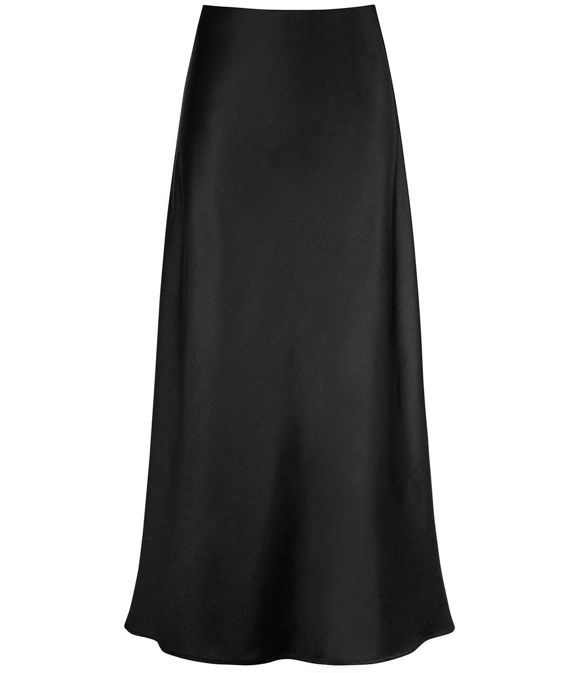 Aria Basics Aria Basics European And American Cross-Border Gentle Temperament Spring Summer Silky Texture Acetate Draped High Waist Mermaid Midi_ecoleips.com