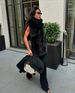 Aria Basics European And American Cross-Border 2025 Spring Women's Vest: Comfortable, Casual, High Collar, Fur, Sleeveless,_ecoleips.com