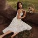 Women's French Elegant Lace Panel Belted Halter A-Line Maxi Dress – Sweet Countryside Summer Gown_ecoleips.com