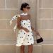 French Temperament Polka Dot Print Tube Top Dress 2026 New Loose And Thin Short Skirt Women_ecoleips.com