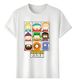 Women's T-Shirts Tshirt Muscle Freaks Style South Park Characters_ecoleips.com