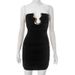 Q25DS174 European American Summer New Women's Clothing, Sexy And Sophisticated Style, Slim-fit, Metal-decorated, Trendy_ecoleips.com