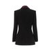 Women's Statement Blazer With Intricate Red Beadwork - Tailored Slim-Fit Career Jacket For Office & Evening Wear_ecoleips.com