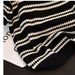 Women's Clothing Ice Silk Knit Striped T-Shirt Short Sleeve Plus Size Summer New Style_ecoleips.com