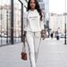 Women's Casual Two Piece Set Minimalist Hooded Top And Pants with Letter Print Stylish Relaxed Fit_ecoleips.com